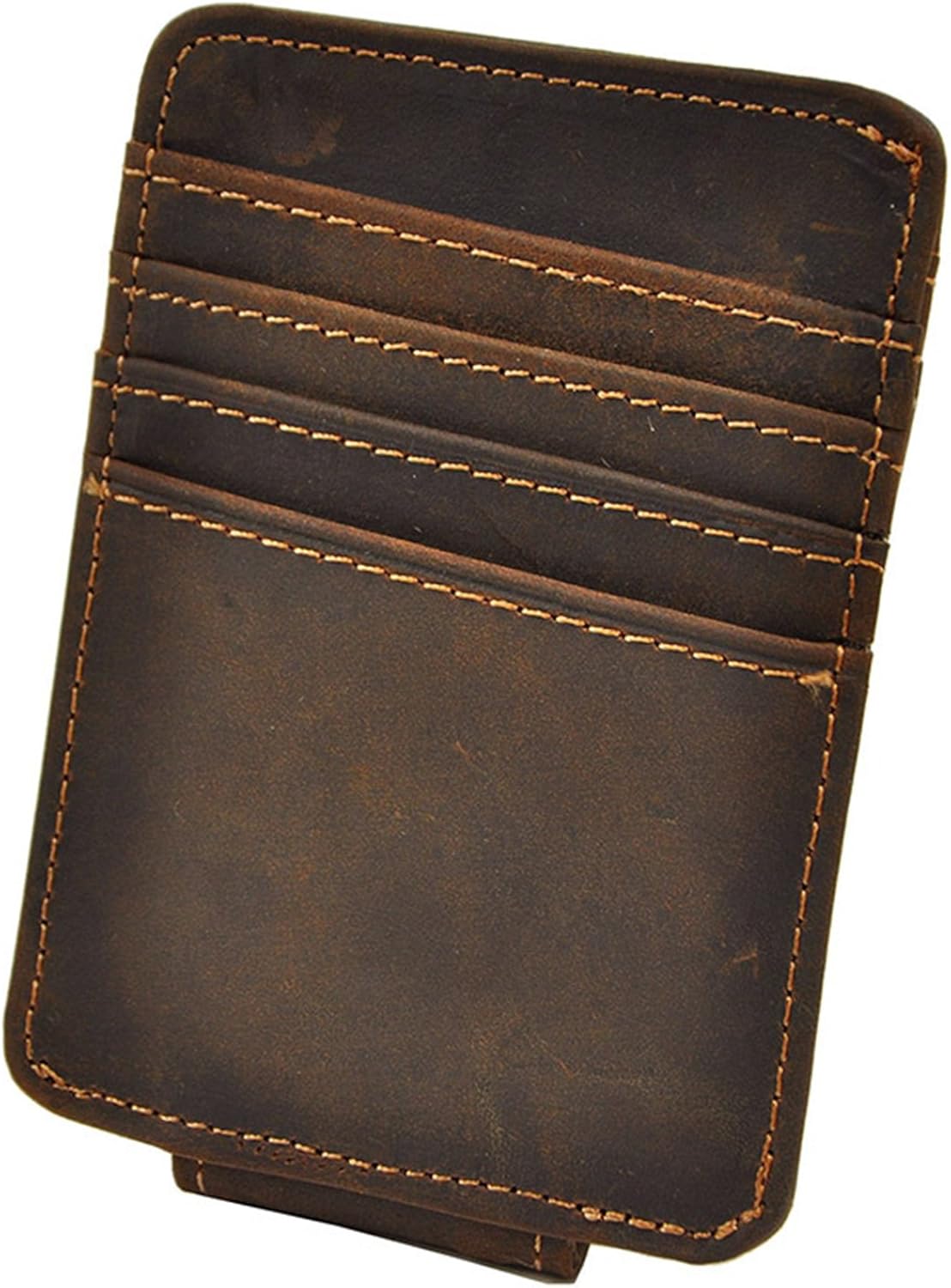 Itslife Minimalist Wallets for Men,Pop up Card Holder for Women with Genuine Leather Cover, Slim Front Pocket Wallets Rfid Blocking,Gift Wallet for Men & Women