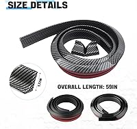 Vista 2 de Blilo Kit de alerón para maletero de automóvil, kit universal de barra de tira de ala trasera automotriz de 4.9 pies, instalación sin perforaciones