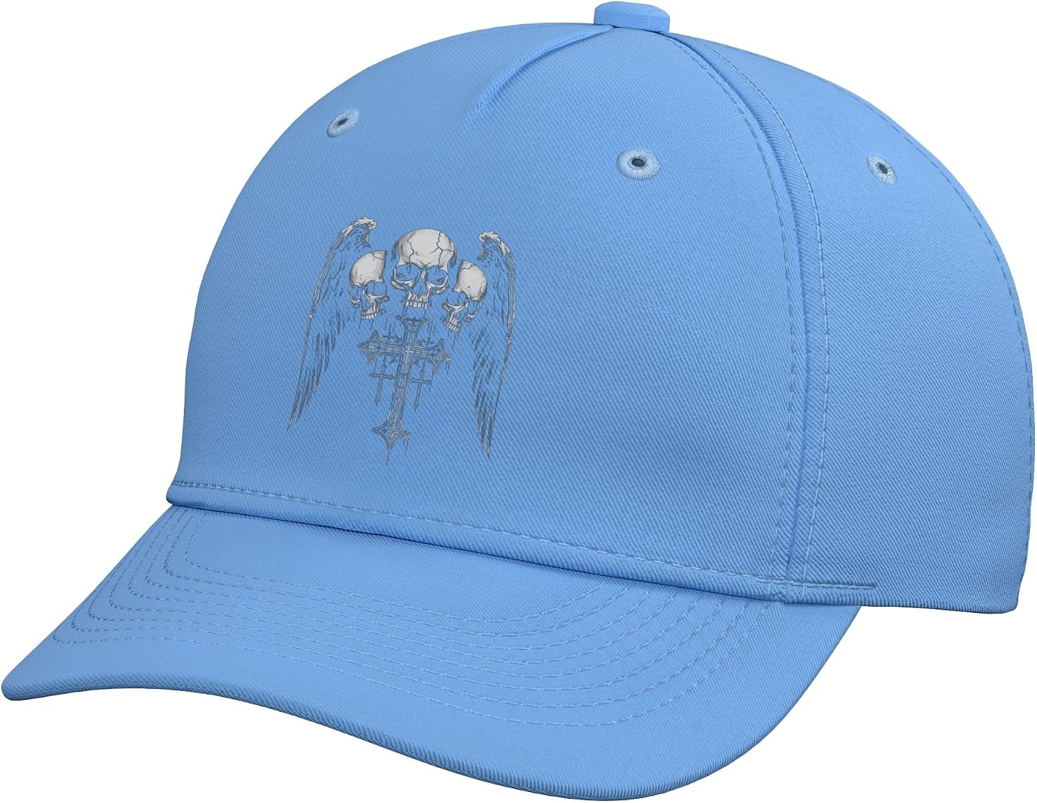 Skull Cross Y2K Grunge Aesthetic Alt Goth Gothic Emo Adjustable Baseball Hat