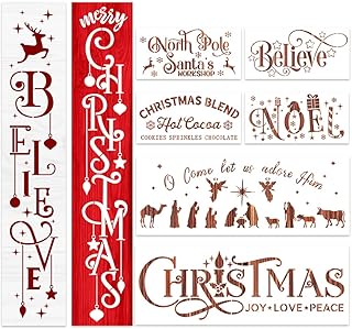 Large Christmas Stencils For Wood Picks collage image 1