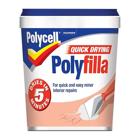 Polycell Multi-Purpose Quick Drying Polyfilla Tub, 1 Kg (Pack of 2)