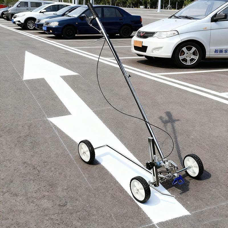 Streifenmarkierungsmaschine – kompakt, leicht und tragbar für schnelles, präzises Parkplatz-Abstreifen, ideal für kleinere Arbeiten und Ausbesserungen