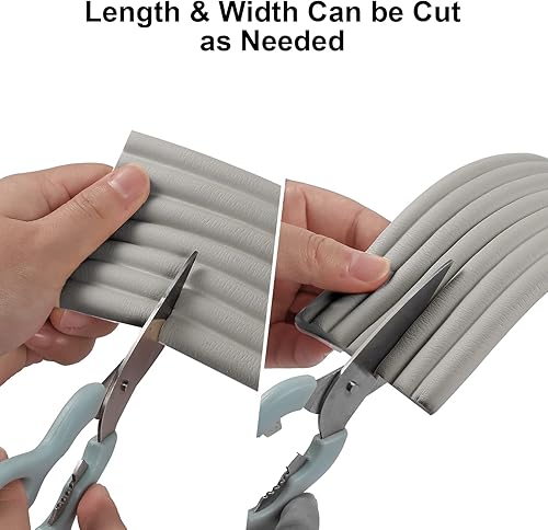 Miniatura 6 de Protector de esquina de borde a prueba de bebés, acolchado de 16.4 pies con adhesivo 3M, acolchado de espuma de goma suave extra ancho, muebles,