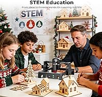 Vista 2 de Acmer S1 Laser Engraver and Cutter Machine, 6W (6000mW) for Wood, Acrylic, Leather, Plastic - 130x130mm Compact Engraving Area, DIY Crafts & Art