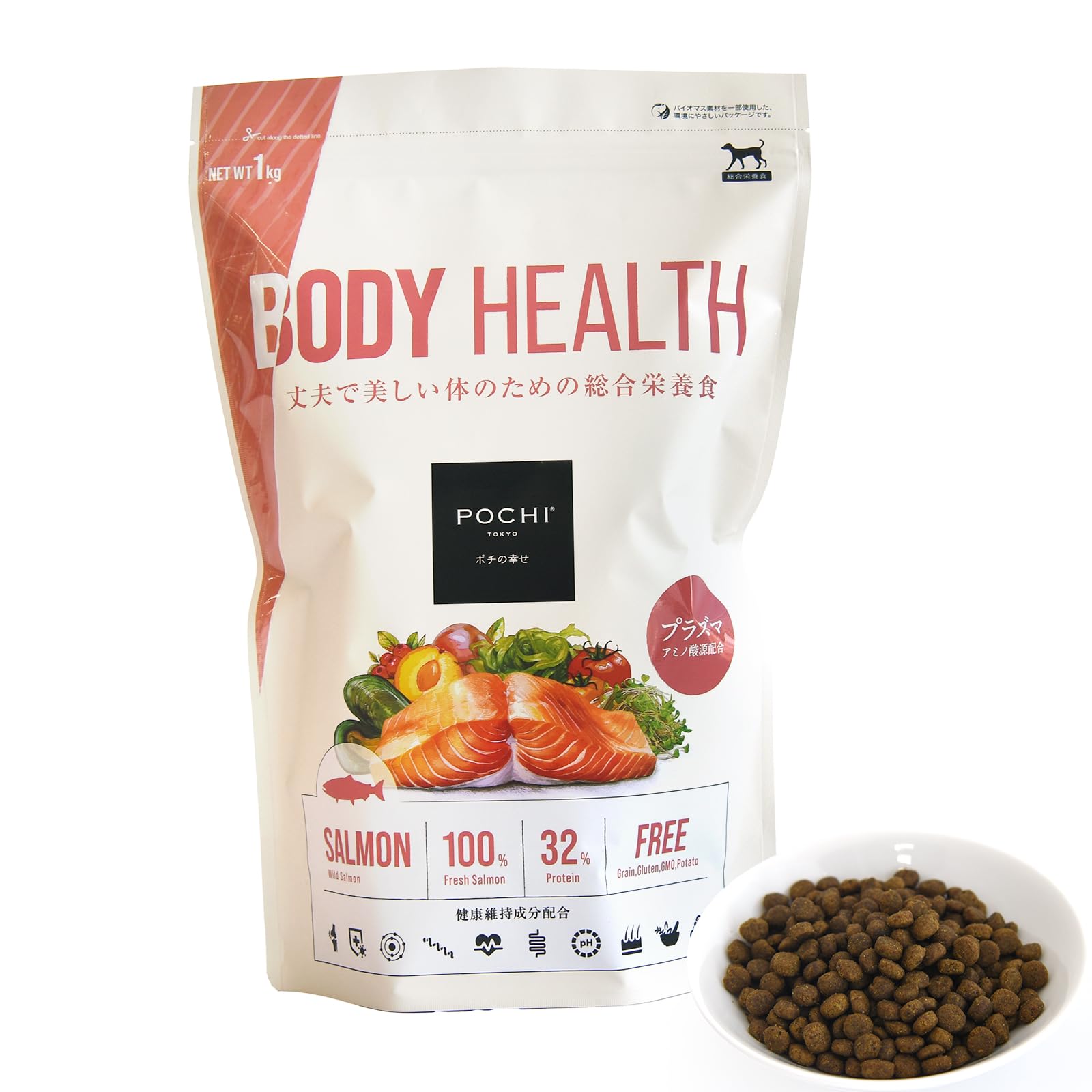 Amazon.co.jp: POCHI ボディヘルス ワイルドサーモン 1kg ポチ 成犬用