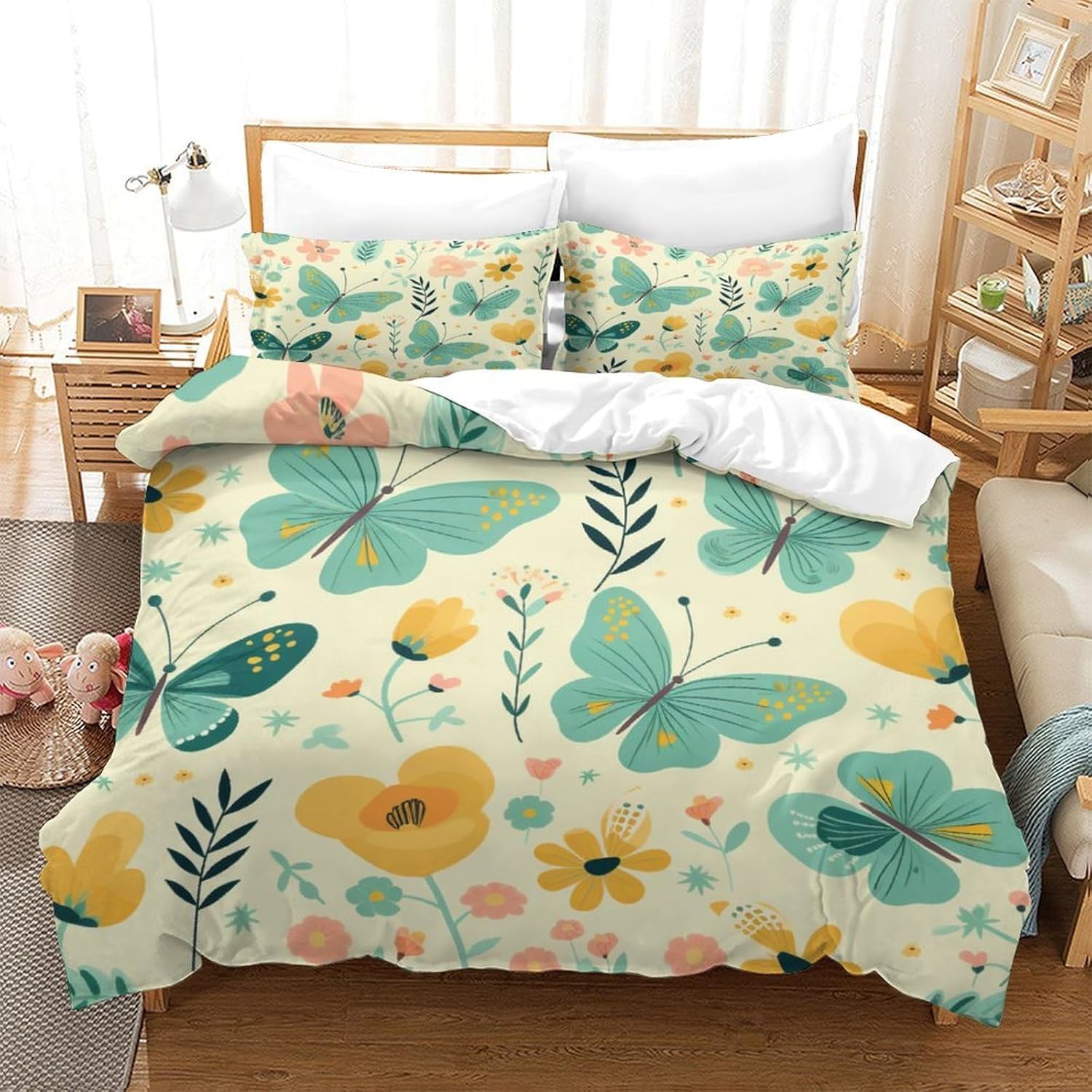 Imprimé 3D microfibre douce housse couette 240x260 papillon
