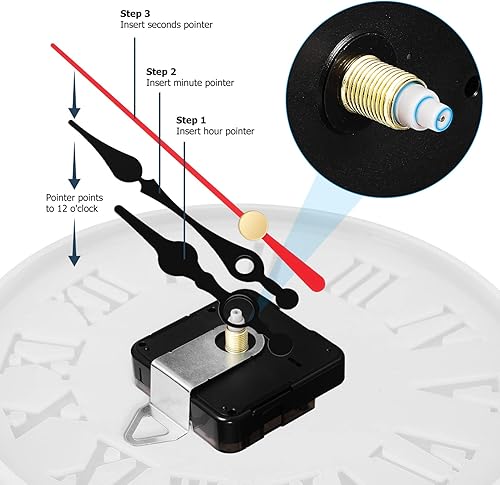 Miniatura 3 de EXCEART Paquete de 2 moldes de silicona de resina para reloj, moldes de silicona con mecanismo de números romanos, moldes de fundición de reloj de