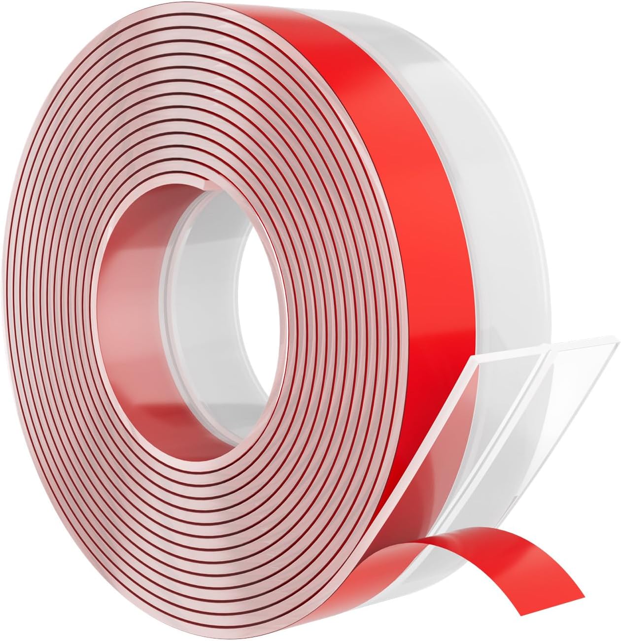 Elvone Heavy-Duty 20 ft x 2 in Weather Stripping, Extra Thick 2mm Door Draft Stopper Silicone Gap Seal Strip for House and Glass Shower Doors for Side Gaps of Door and Windows, Clear