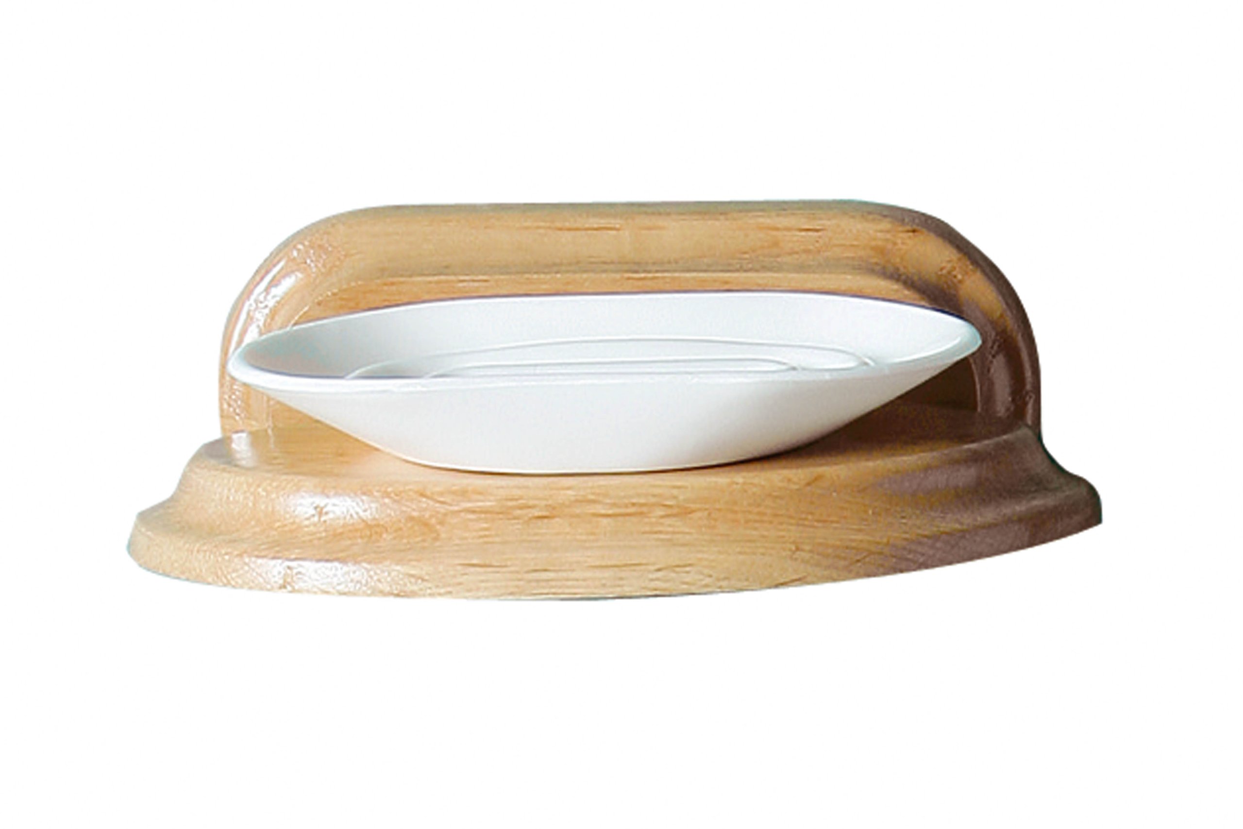 Premier Housewares Solid Oak Soap Dish, 8 x 20 x 12 cm