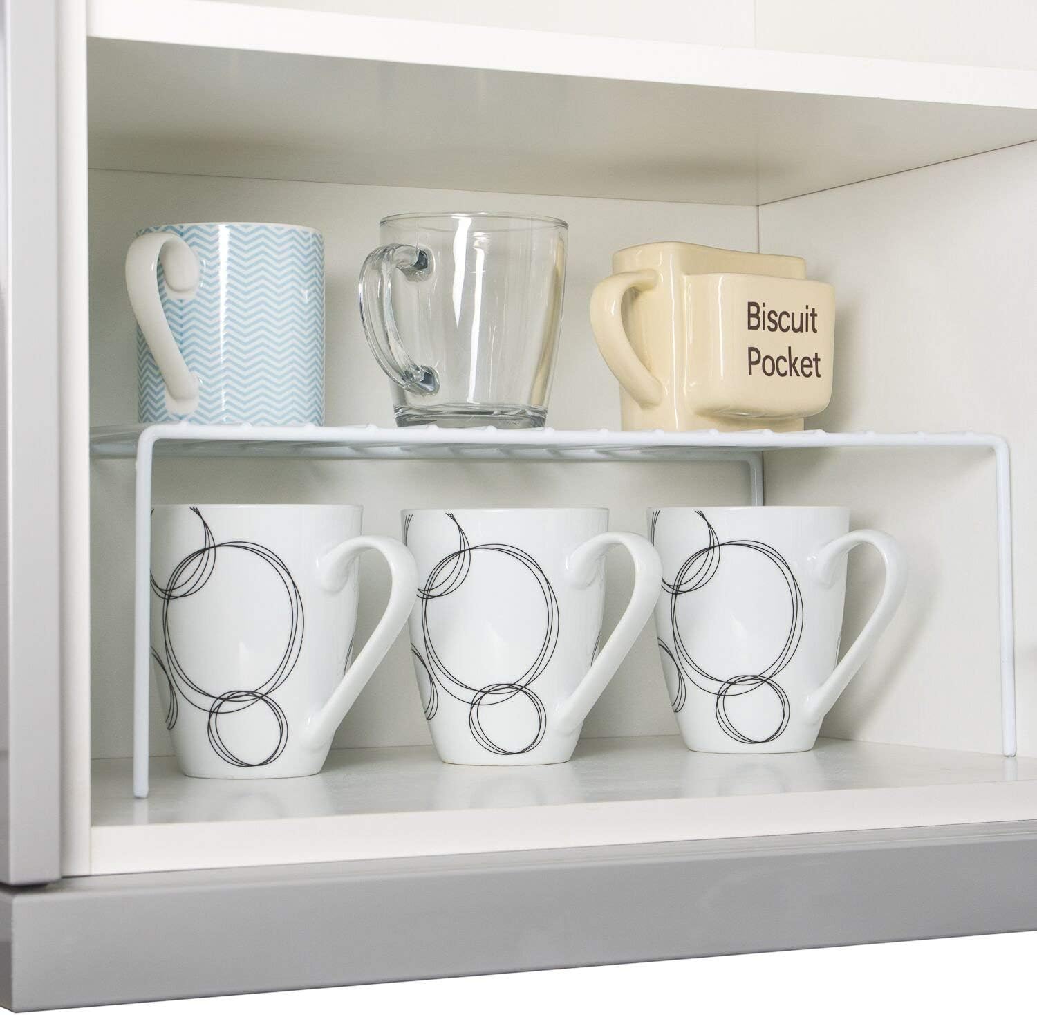Home Treats Wire Shelf Insert Organiser Rack for Home and Kitchen