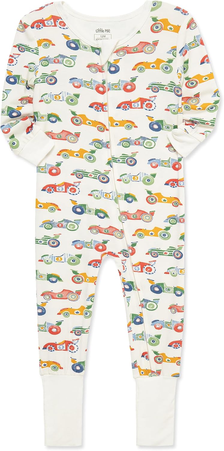 Little Me Clothes for Baby Boys' Zip Front Bodysuit Sleepwear