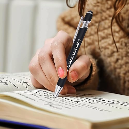 Miniatura 5 de PUKZIC Bolígrafo personalizado, bolígrafo grabador de negocios personalizado, lápices capacitivos para pantallas táctiles, bolígrafo de escritura