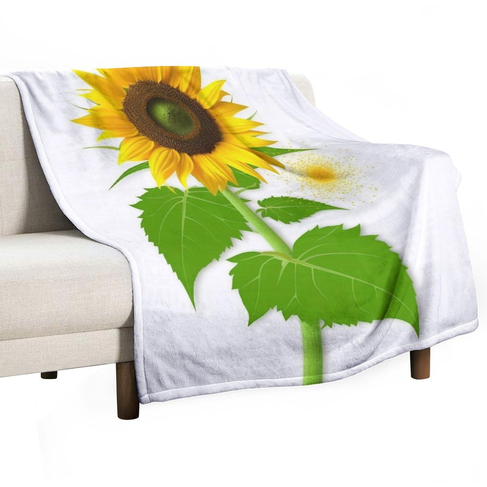 Couverture en flanelle légère 152x127 cm pour lit et canapé
