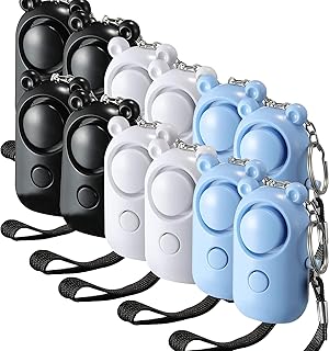 Safesound Personal Alarm, Zabree 130db Personal Alarm Keychain with Batteries Included, Personal Alarms for Women Elders Children, 6pack 3 Colors