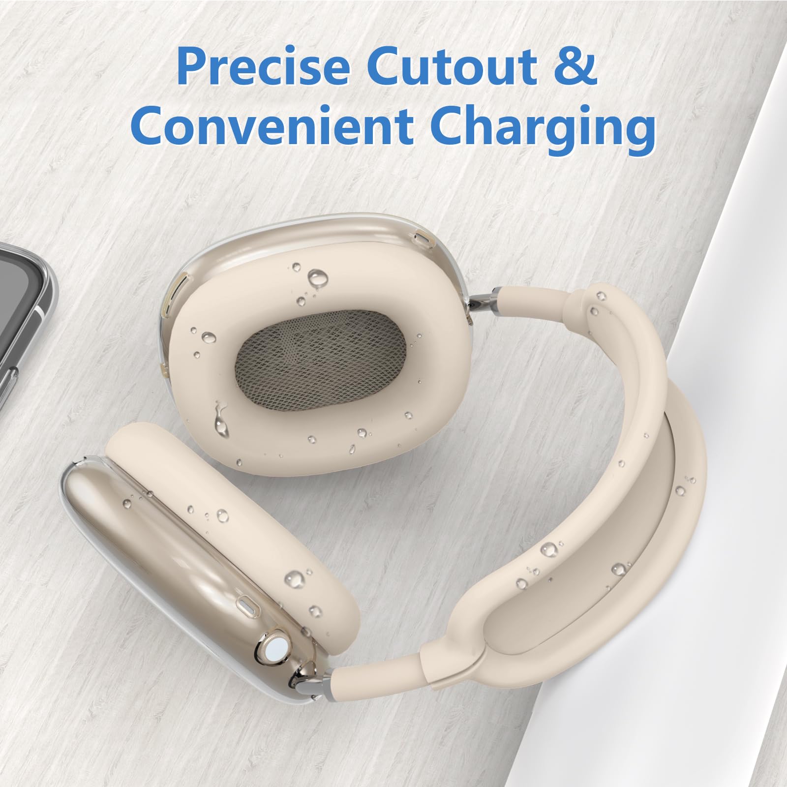 Etui do AirPods Max 1st/2nd, Transparent Starlight | Odporność na Wstrząsy, Zarysowania, Kurz i Pot. Łatwy Montaż, Idealne Dopasowanie, Nie Wpływa na Funkcje