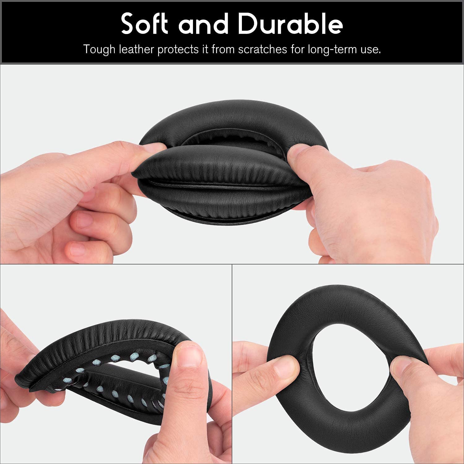 Coussinets Remplacement Pour Casque Bose QC15, QC25, QC35, QC2, AE2 – Neufs Et Confortables (Noir)