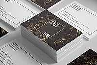 Vista 7 de Tarjetas de visita personalizadas de primera calidad, 250 tarjetas de diseño elegante y brillante papel metálico de 3.5 x 2 pulgadas, diseño