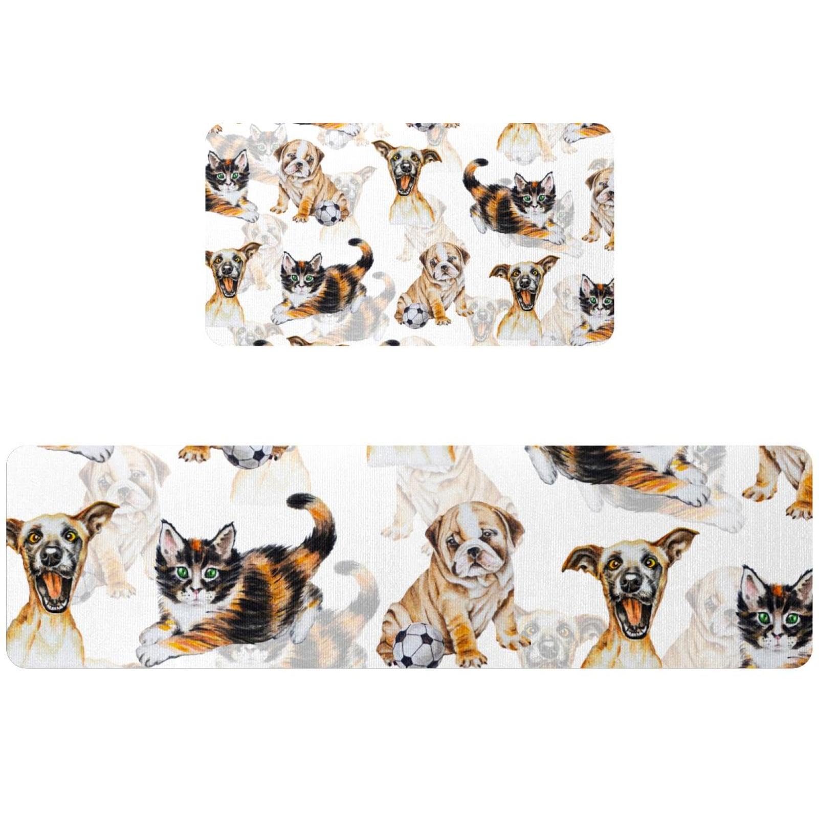 Alfombra de cocina lavable de 2 piezas, ideal para dar vida y confort a tu cuarto de lavado.
