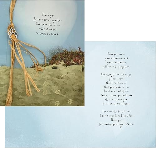 Miniatura 2 de Smiling Wisdom - Tarjeta de felicitación de condolencias de mascotas y juego de regalo de recuerdo de huellas de pata - Escrito desde la voz de la