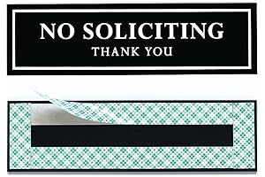 Kubik Letters No Soliciting Sign for Front Door (with No Solasitation Sign)