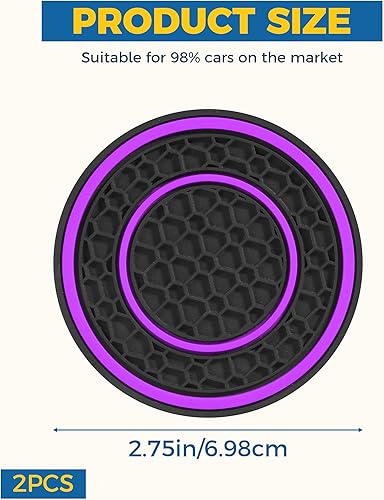 Miniatura 2 de 2 posavasos para automóvil, posavasos de automóvil para portavasos de automóvil, accesorios de automóvil, posavasos antideslizantes de 2.75