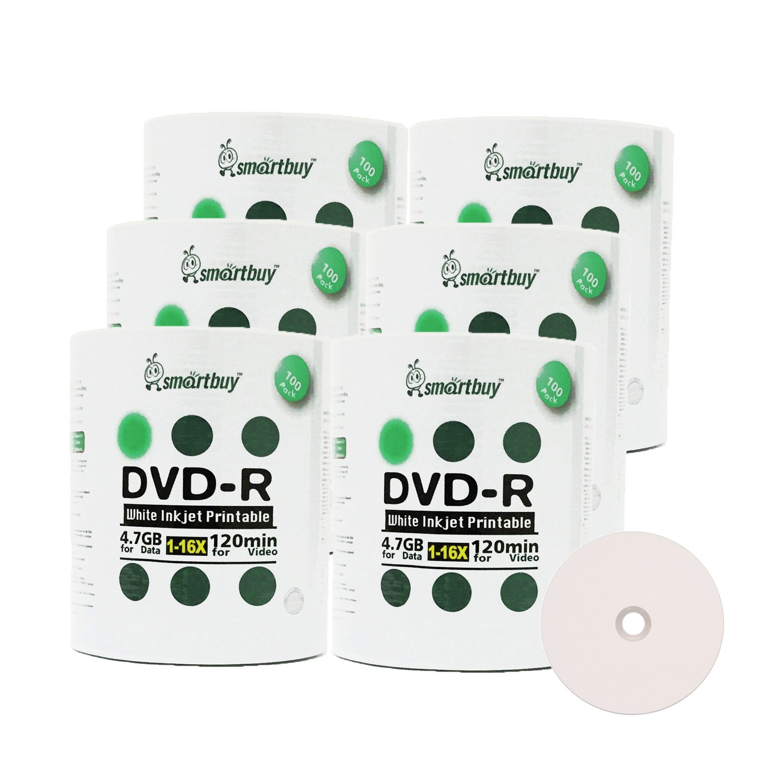 Amazon.co.jp: Smartbuy 600ディスク 4.7gb/120分 16x DVD-R ホワイト 