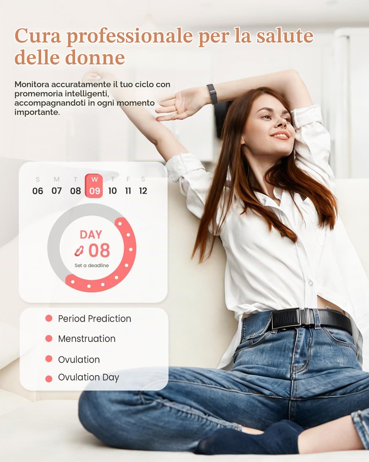 Smartwatch Donna, 1,27” HD Orologio Smartwatch con Chiamate, Fisiologia Femminile, 120+ Sport, 24H Cardiofrequenzimetro SpO2, Sonno, Passi, IP68 Smart Watch Fitness Android iOS Nero Argento