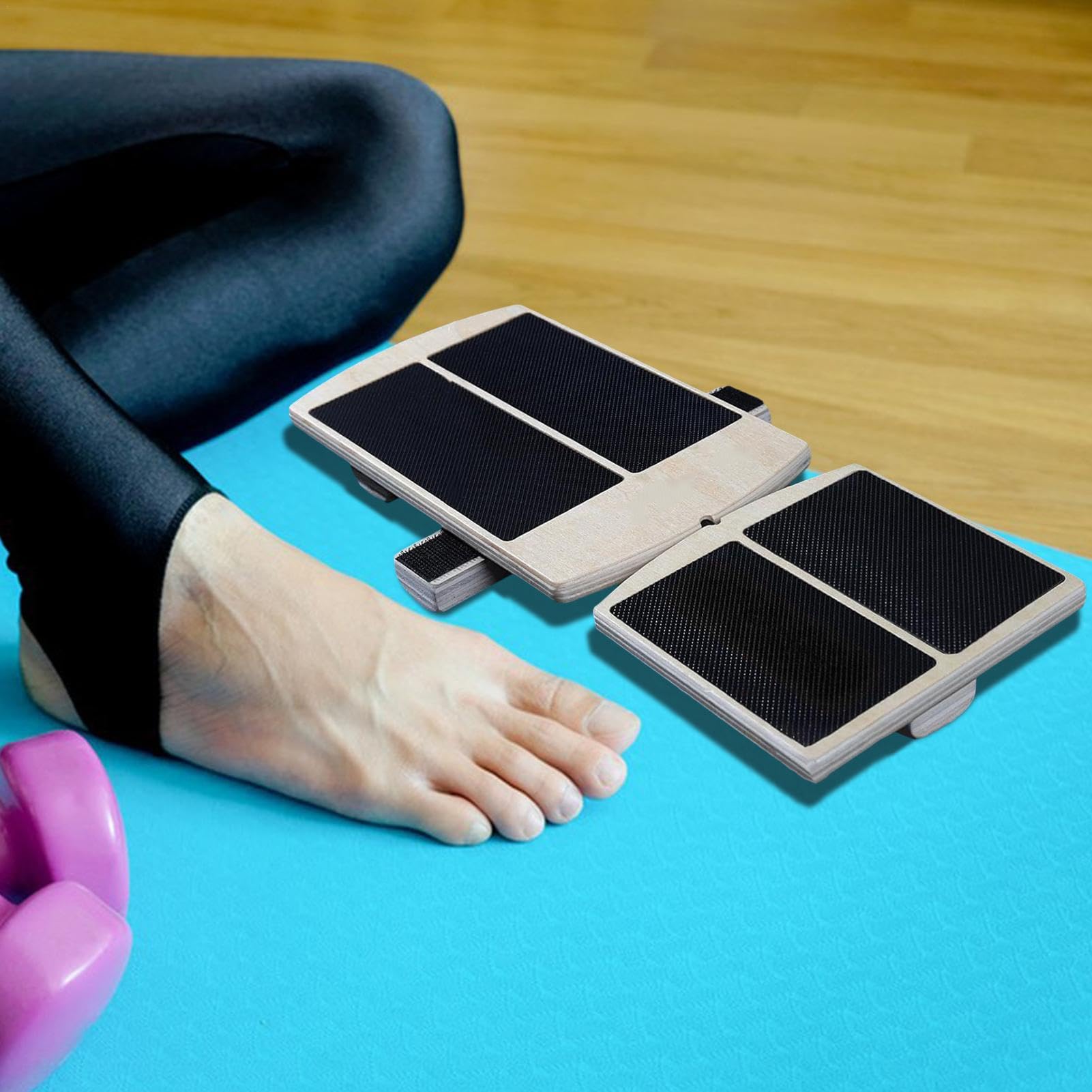 CampTeck U7258 Planche équilibre, Balance Board, Disque D'équilibre, Force - Noir