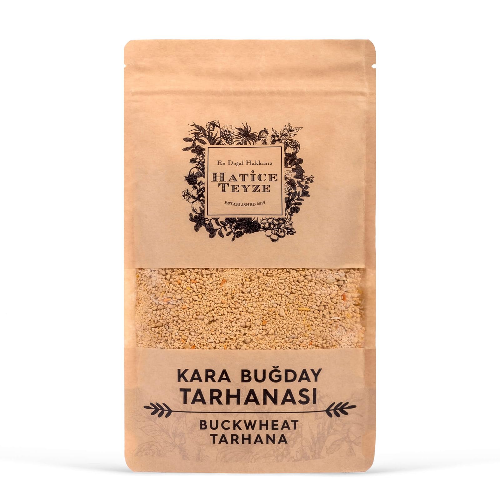Hatice Teyze Homemade Natural Buckwheat Tarhana Soup Mix (Kara Bugday Tarhanasi) | 100% Natural Gluten Free & Homemade Soup | Suitable for Vegans | 250g