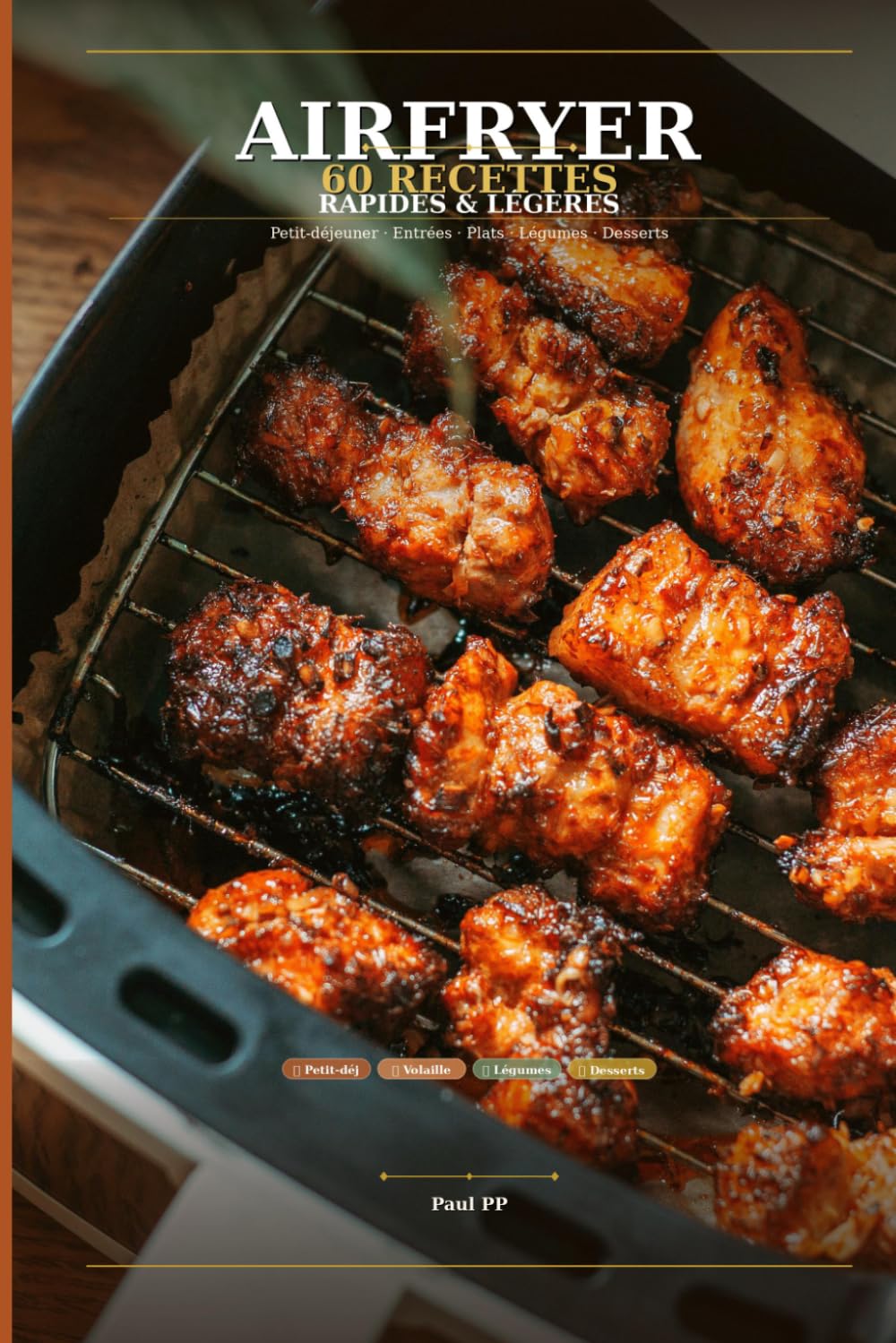 Airfryer — 60 Recettes Rapides et Légères: Petit-déjeuner, déjeuner, dîner, snacks et desserts — Toutes prêtes en moins de 30 minutes