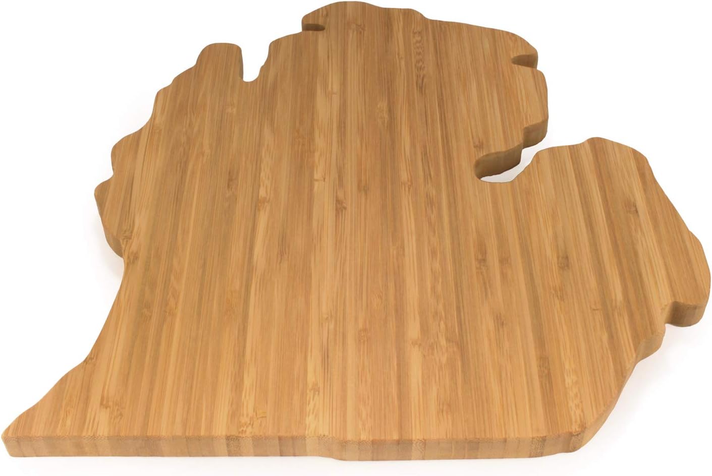 BambooMN Michigan Silhouette Bamboo Serving and Cutting Board 1 Unit - 11.75" x 11.6" x 0.60"