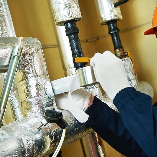 Miniatura 6 de MECCANIXITY Cinta de papel de aluminio, cinta de aluminio de 7.87 pulgadas x 65 pies (3.5 mil), cinta HVAC de alta temperatura, cinta de aluminio