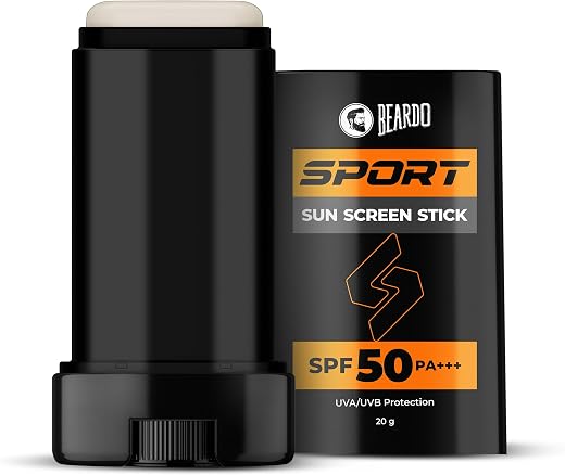 Beardo Sport Sunscreen Stick| Easy Reapplication | SPF 50 Pa+++ Broad Spectrum