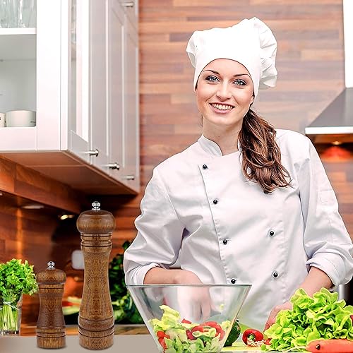 Miniatura 5 de Molinillo de pimienta, molinillo de pimienta de 5 pulgadas, molinillo de pimienta recargable, juego de molinillo de sal y pimienta de roble,