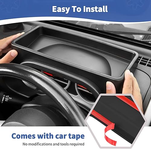 Miniatura 5 de RT-TCZ Organizador de bandeja de almacenamiento para Jeep Wrangler JK JKU 2007 2008 2009 2010 negro accesorios de almacenamiento