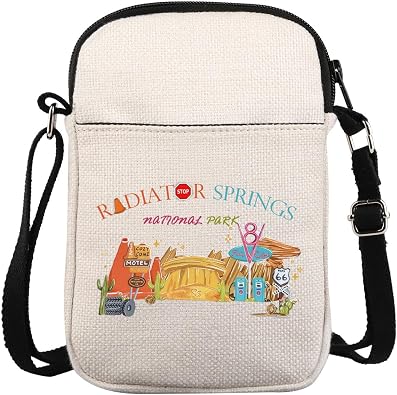 KUIYAI WDW Cars Movie Merchandise Crossbody Purse Bag Lightning McQueen Lover Gift Car Land Gift RadiaCrossB