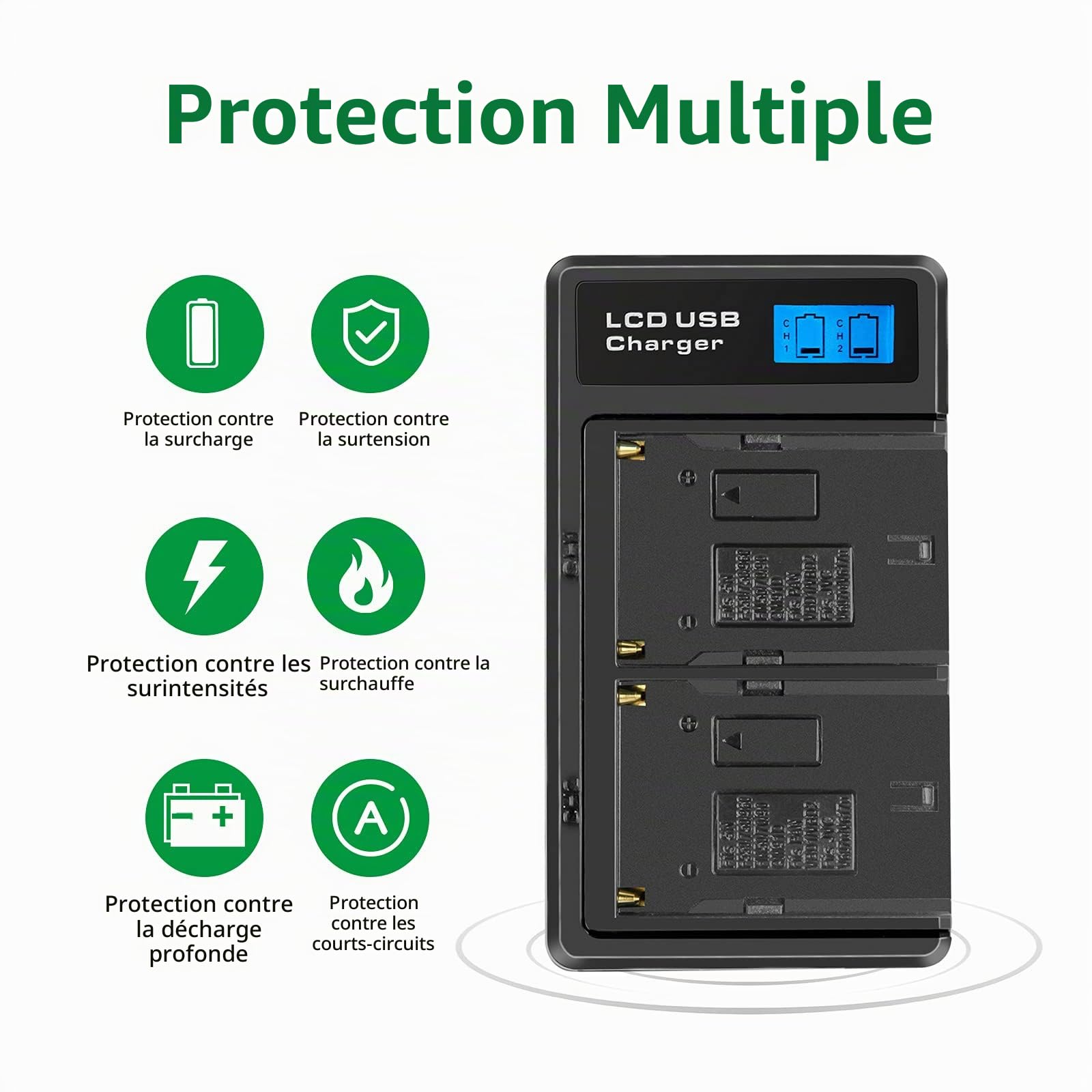 2X Shentec 8800mAh NP-F970 pour Batterie Sony NP-F970 NP-F960 NP-F930 NP-F950 DCR-VX2100 DSR-PD150 DSR-PD170 FDR-AX1 HDR-AX2000 HDR-FX1 HDR-FX1 HDR-FX7 HDR-FX1000 HVL- LBPB