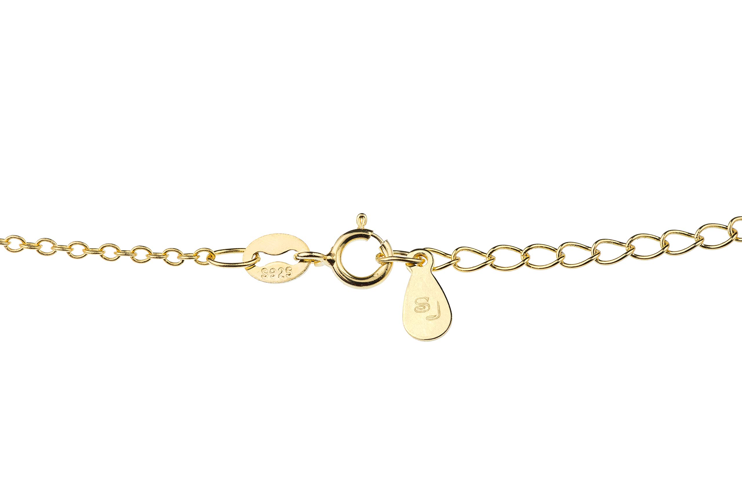 Serotonina Molecola Pendente Ciondolo con Collana | realizzato in argento sterling 925, placcato Oro e Oro Rosa | by Serebra Jewelry