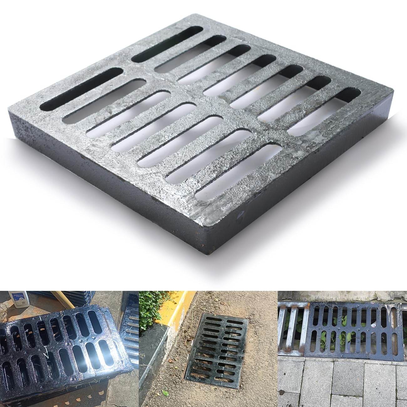 Square Cast Iron Drain Grate, 10 * 10 in, B125 Sewer Grate