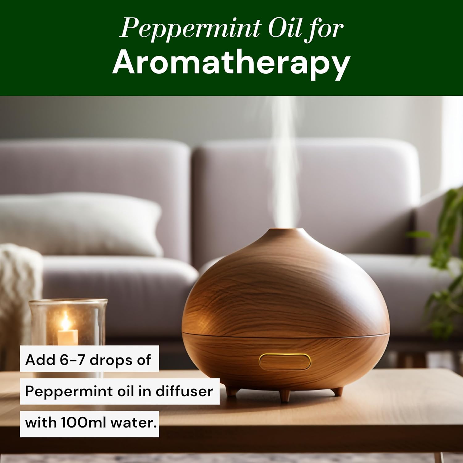 99 Herbs Peppermint Essential Oil (30 ml) | 100% Pure & Natural Therapeutic Grade, Undiluted | Skin & Hair Care, Diffuser, Aromatherapy | Cooling Minty Aroma 99 Herbs Peppermint Essential Oil (30 ml) | 100% Pure & Natural Therapeutic Grade, Undiluted | Skin & Hair Care, Diffuser, Aromatherapy | Cooling Minty Aroma