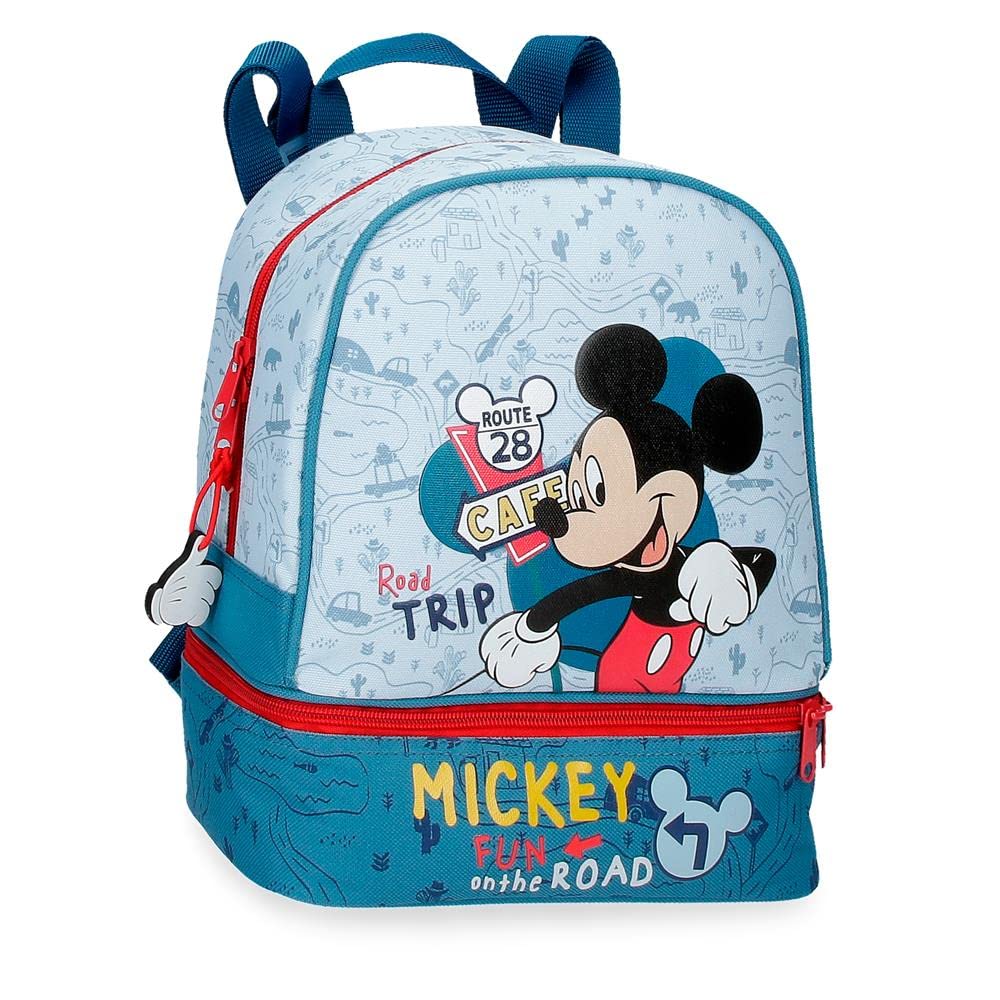 Disney Mickey Road Trip Mochila porta merienda Azul 23x28x13 cms Poliéster 8,37L