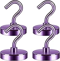 Vista 14 de Neosmuk Ganchos Magnéticos de Servicio Pesado, Imán Fuerte con Gancho para Refrigerador, Ganchos Industriales Súper de Neodimio de Resistencia Extra