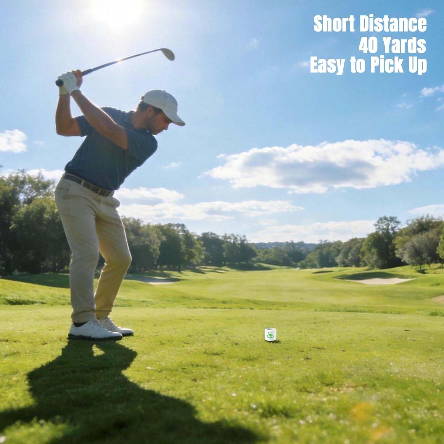Practice Golf Balls, “Short Distance” Training Golf Balls, Save Time to Pick Up, Swings in 40 Yards, Fits All Clubs, 12 Pack