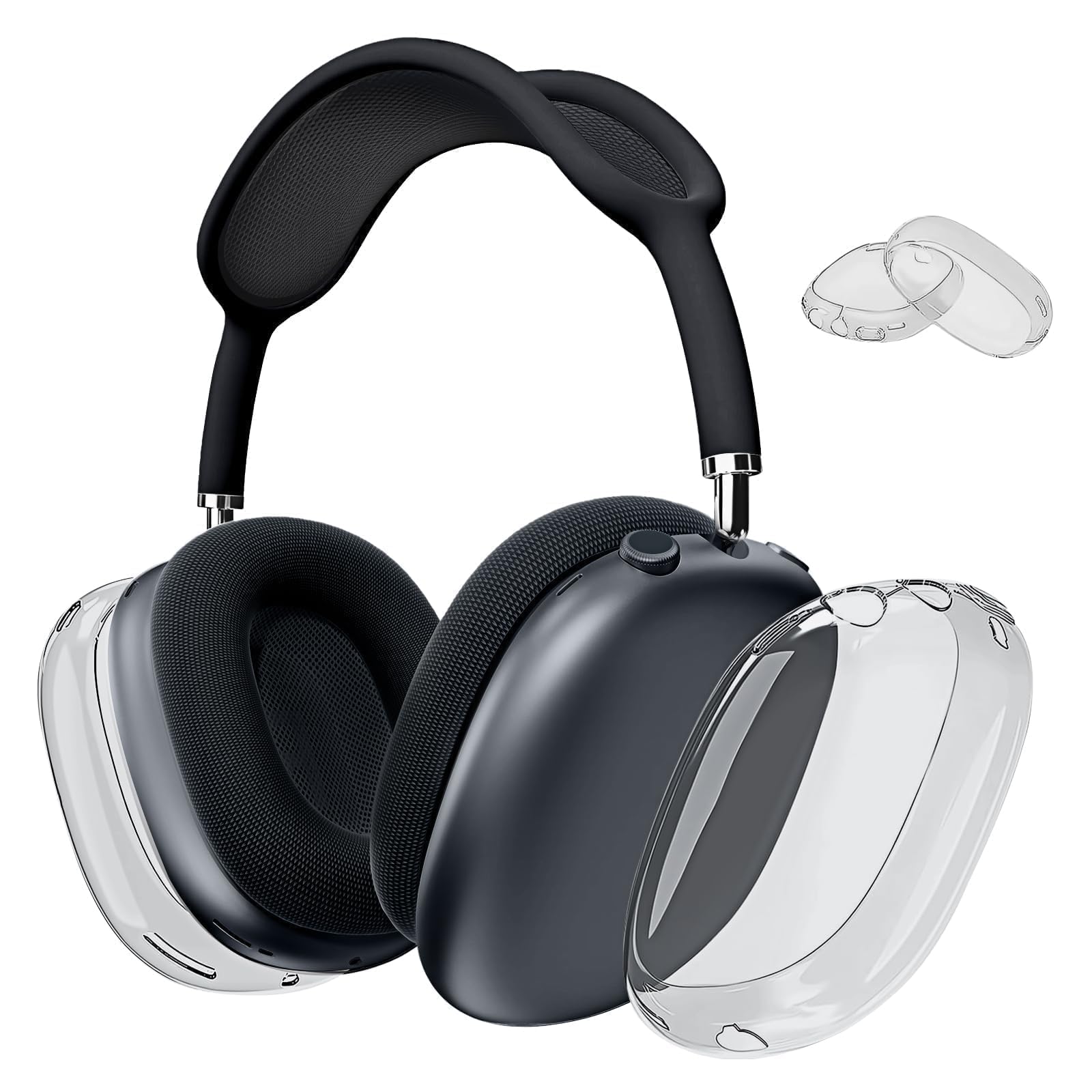 Amazon.com: MOLOPPO Transparent Black Case for AirPods Max 2/1
