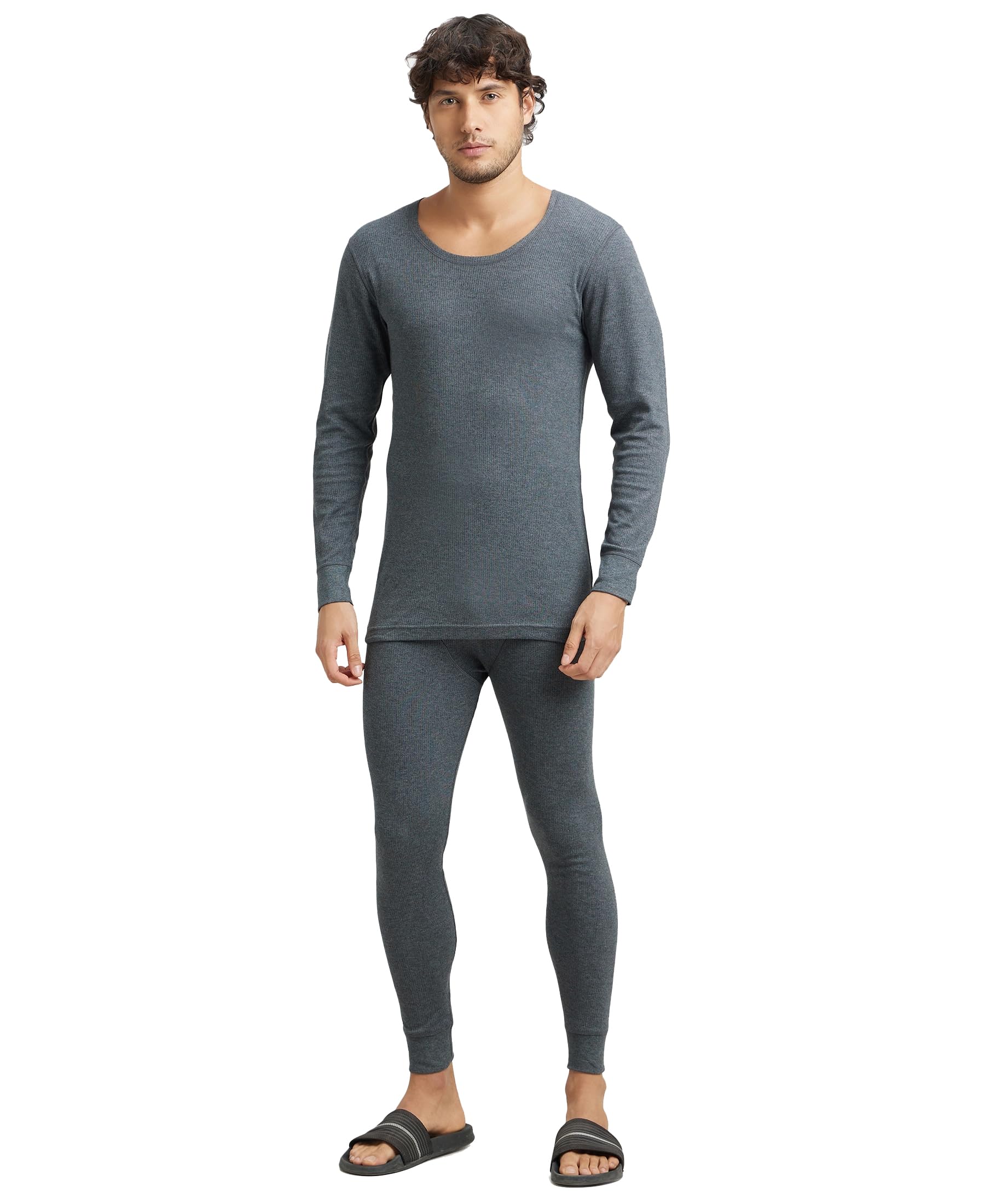 2404 Men's Super Combed Cotton Rich Half Sleeve Thermal Set with StayWarm Technology-image-6