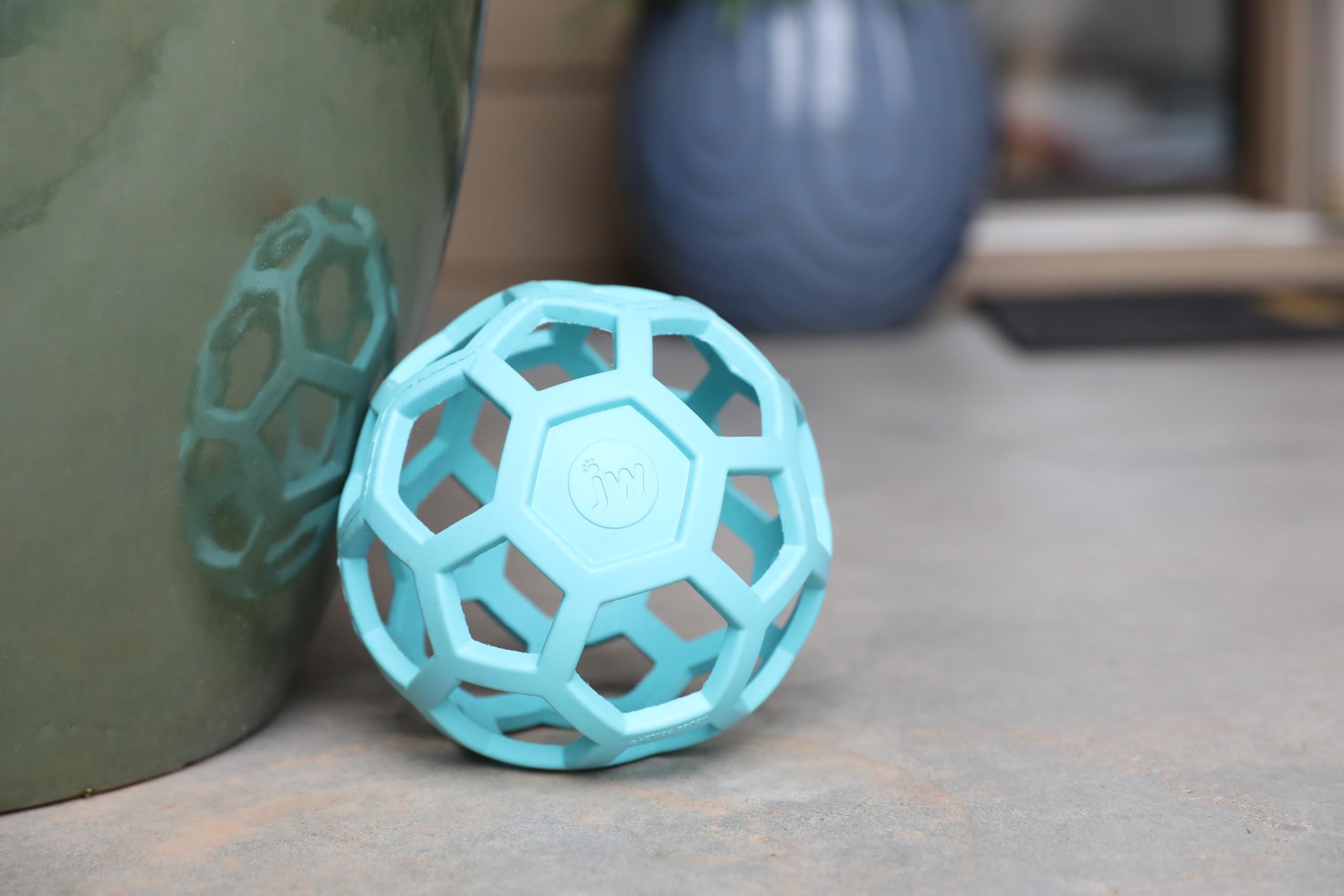 JW Hol-ee Roller – Palla Da Gioco In Gomma Naturale Per Cani, Diametro 14 Cm, Colore Blu, Ideale Per Stimolazione Mentale E Dolcetti