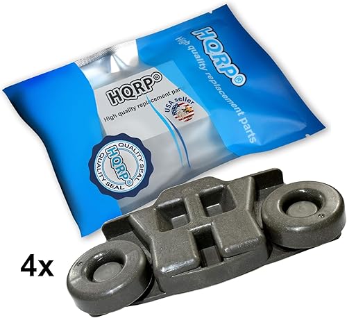 Miniatura 2 de HQRP Paquete de 4 ruedas inferiores compatibles con AP5983730 W10195416V W10105417 PS11722152 W10195416VP GE Whirlpool Kenmore funciona con