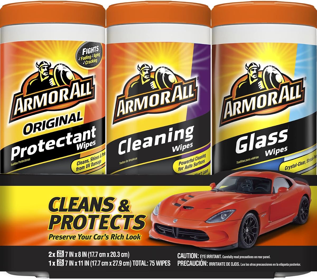 Paquete de limpieza interior del coche Armor All Wipes
