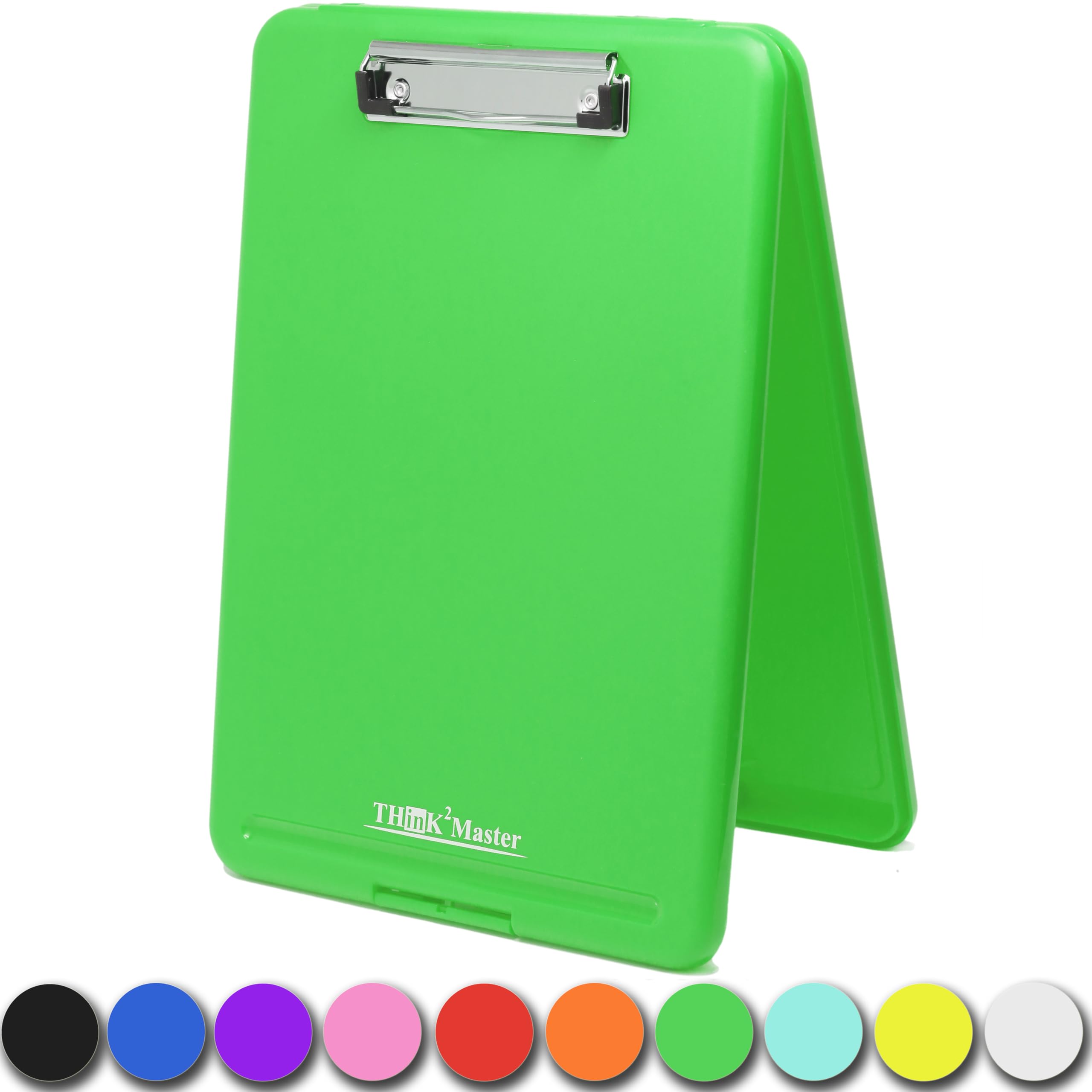 Think2Master Green Plastic Storage Clipboard. | 25% Heavier & 25% Sturdier| Heavy Duty and Won’t Flex or Bend Like Other Brands (Compare The Weight).