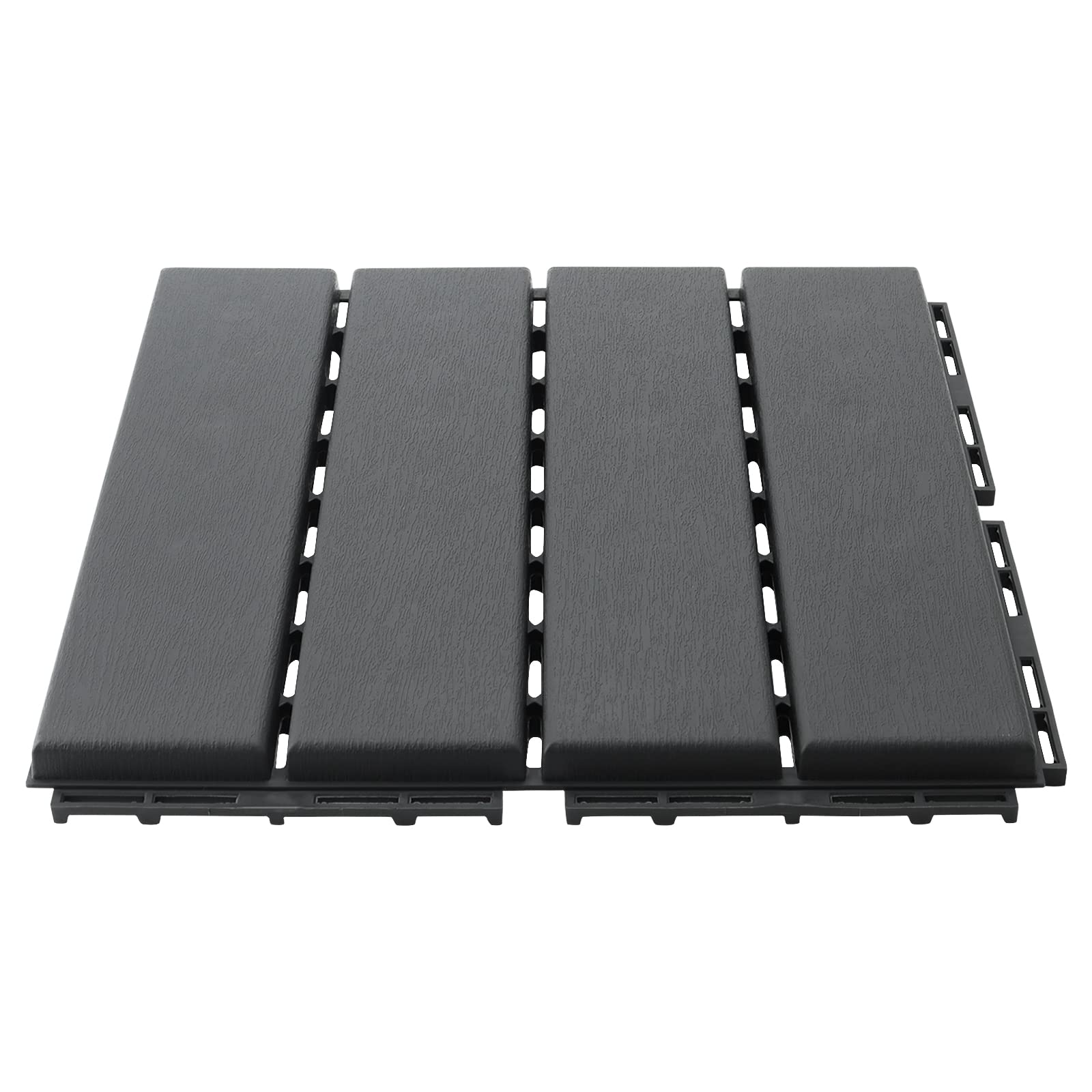 8 mattonelle a incastro in plastica, 30 x 30 cm, per terrazza, balcone, gazebo piscina, grigio